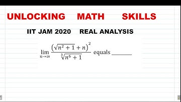 IIT JAM 2020|| REAL SEQUENCE ||LIMIT OF SEQUENCE