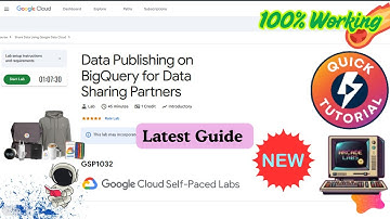 Data Publishing on BigQuery for Data Sharing Partners | GSP1032 | #qwiklabs #arcade