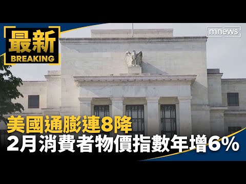 美國通膨連8降 2月消費者物價指數年增6%｜#鏡新聞