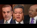 La reunión de Luis Abinader, Leonel Fernandez, Temo Montas y Guillermo Moreno