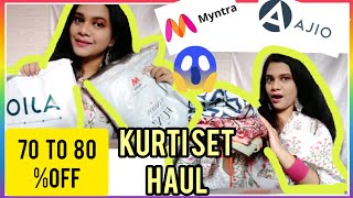 HUGE MYNTRA & AJIO try on haul| Review after wash| Festive season sale | 70 to 80% off