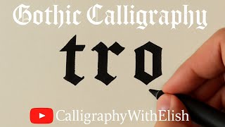Gothic Calligraphy – Lowercase t, r, o Practice | Blackletter Tutorial