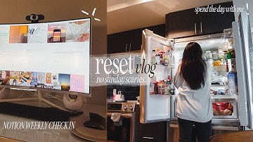 A SUNDAY WITH NO SCARIES: preparing for a new 9-5 work week, planning, notion weekly page, meal plan