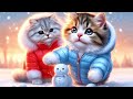 The Dangerous Weekend Journey of Cats#cat #catvideos #cute #kitten #skiing