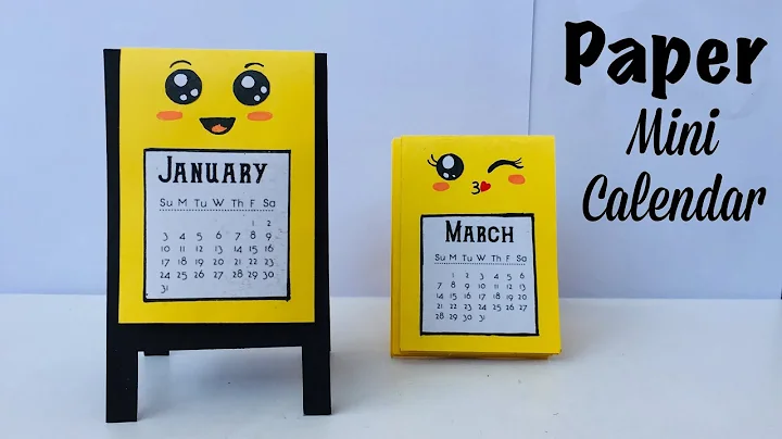 Paper Mini Calendar/How to make a 2021 desk calendar/New Year Carfts/School Crafts/Diy Calendar