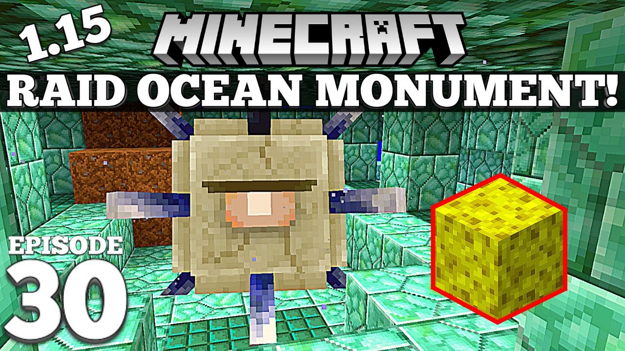 How To Raid An Ocean Monument In Minecraft Easy 30 Youtube