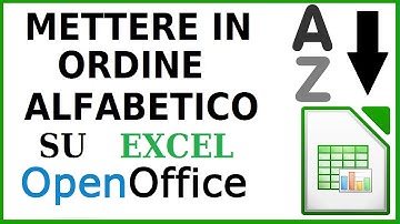 come mettere in ordine alfabetico una tabella di excel openoffice calc