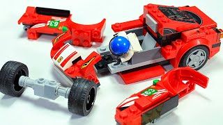 Lego Car Crash - SLOW MOTION - Test Crashes Stack Up - How Strong Are The Lego Champions Cars