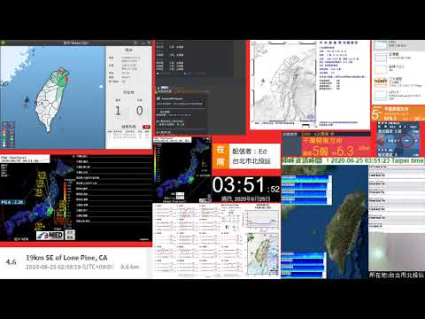 [日本地震速報]2020/06/25 千葉県東方沖 M6.2 震度5弱