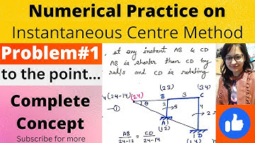 Instantaneous Centre Numerical Problem#1 | Step by Step Simple Explanation | @pragyaniketan92