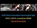 2004 Tahoe - Rolling the diagnostic dice with a 13 year old TSB (for intermittent P0171/P0174 codes)