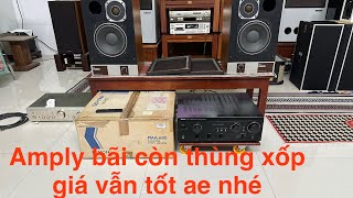 Amply DENON PMA-690, hàng bãi đẹp, còn nguyên thùng xốp zin của nó. Công suất khoẻ, không kén loa