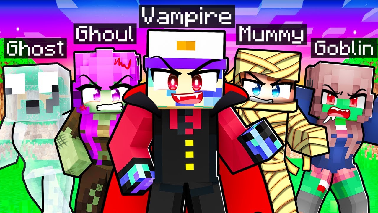 10 FRIENDS on one TERROR BLOCK in Minecraft!