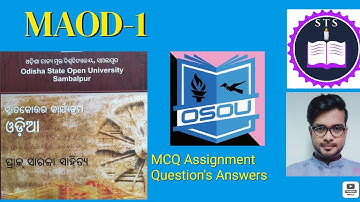MAOD-1 Assignment Questions and Answers, OSOU, MCQ types @OSOU @MAOD-1 @STS