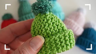 Knitting A Mini Hat Only Knit Sches For Decoration, Christmas, Gift Tags, Egg Warmers...