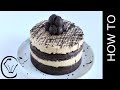 Coffee Mousse & Fudgy Chocolate Brownie Layer Cake Topped with Chocolate Truffles