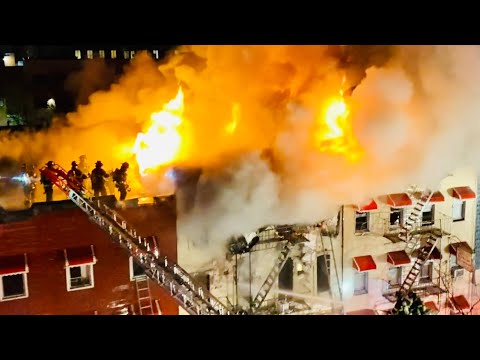 Video: FDNY Rescues Dog Trapped Sa Five-Alarm Fire