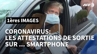 Coronavirus: "Vous avez votre attestation de déplacement? Oui, sur mon smartphone" | AFP screenshot 4