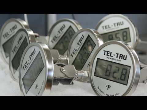 Tel-Tru BQ300 Black Dial BBQ Grill Thermometer - 2.5 Stem