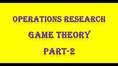 PG TRB/ POLYTECHNIC Operations Research Game Theory Part-2