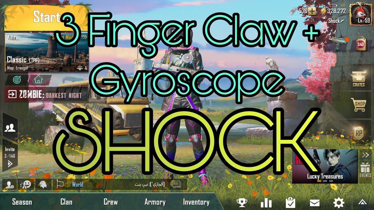 ASIA ACE ‘SHOCK’ 3 Fingers Claw Highlights |PUBG Mobile|