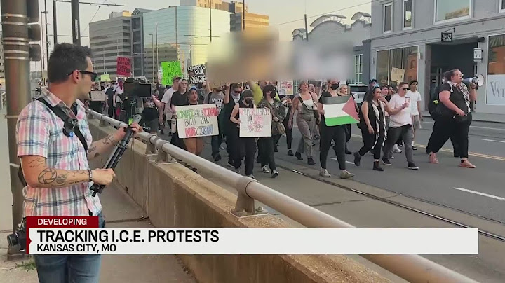 Groups march through Kansas City streets protesting ICE