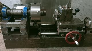 Cross Table Turn into  Homemade Lathe Machine.