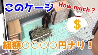 【モルモット】もるちゃんの家、合計いくらか計算してみた！【How much?】  How much is this cage my guinea pig lives in?