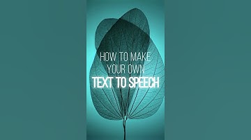 How to create your own text to speech file