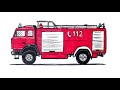 Как нарисовать Пожарную Машину 🚒 Рисуем Пожарную Машину 🚨