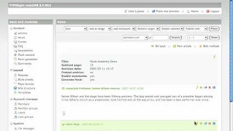 Collapsible two-column forms in TYPOlight 2.7