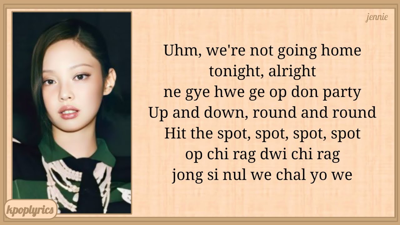 ZICO SPOT feat JENNIE Easy Lyrics