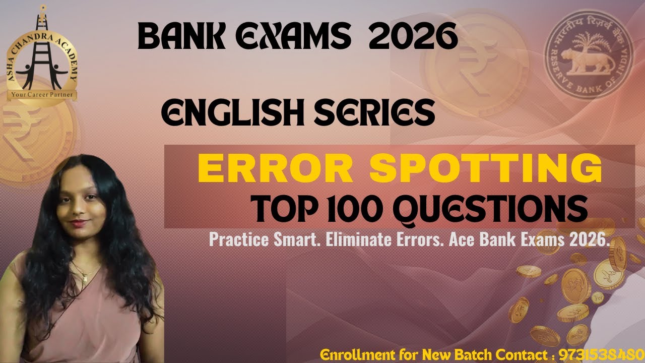 Spotting Errors| Error Detection And Correction | Rules/Concepts/English I SBI RBI IBPS EXAMS 2026 I