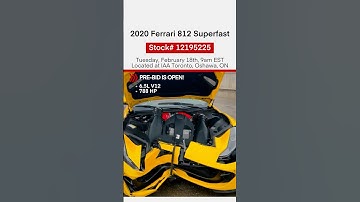 This Ferrari has been thru a lot! This 2020 Ferrari Superfast 812 needs a rebuilder! Auction 2/18!