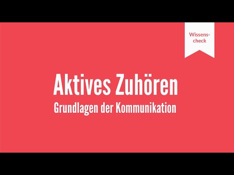 Video: Was ist selektives Zuhören in der Kommunikation?