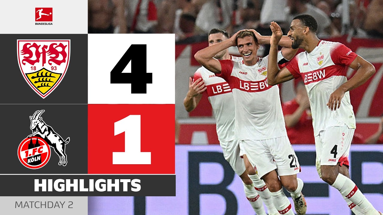 [독일 분데스리가] VfB 슈투트가르트 4 : 1 1. FC 쾰른 경기 결과·하이라이트