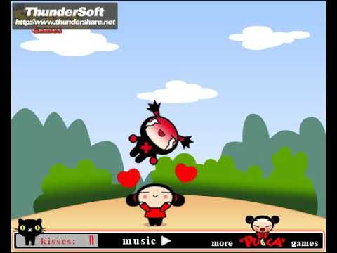 Pucca Kiss to Garu Flash Game