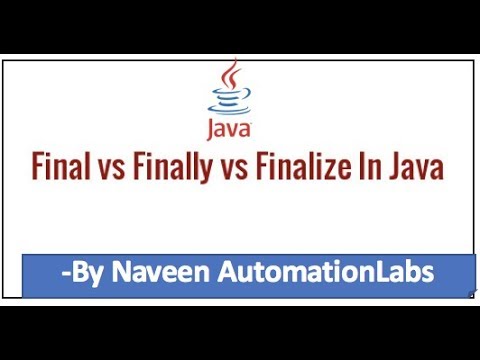 Vidéo: Différence Entre Final Et Finaliser En Java