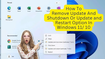 How To Remove Update & Shutdown Or Update and Restart Option Windows 10/11 |