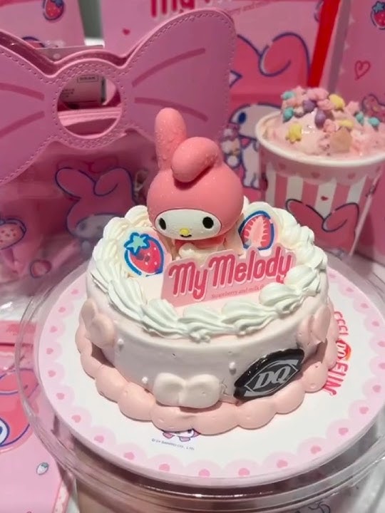 My Melody Cake #aesthetic #kawaii #pink #sanrio #melody #cake #unboxing #food #cute #funny #drink