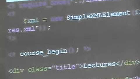 Lecture 2: PHP, Continued - CSCI E-75 2008 - Harvard Extension School