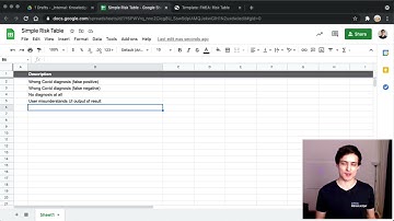 Creating a Simple Risk Table for ISO 14971 (Risk Management For Medical Devices)