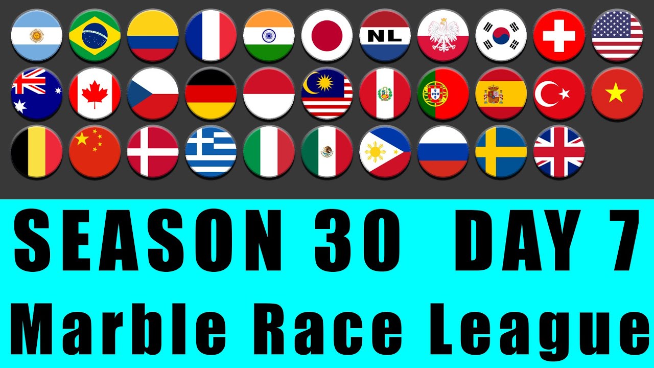 Marble Race League Season 30 Day 7 Marble Race in Algodoo / Marble Race