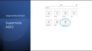 Supernote A6X2: De micro SD-kaart gebruiken