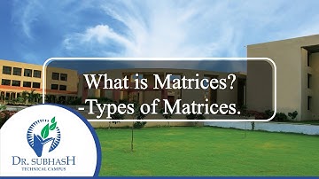 Basic Mathematics::Lecture 24 :Ch-2 : What is Matrices & Types of Matrices.-By S M Ramchandani