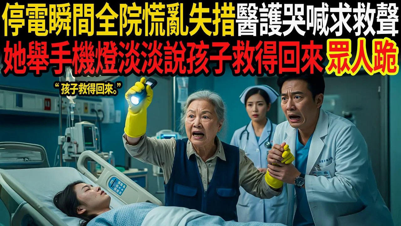 停電那秒全院慌成一片，只有她舉著手機燈淡淡說：「孩子救得回來。」眾人瞬間跪了！#感人故事 #老年故事 #口述故事 #人生故事