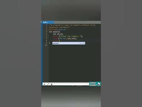 Program to swap two numbers without using temporary variable#c # ...