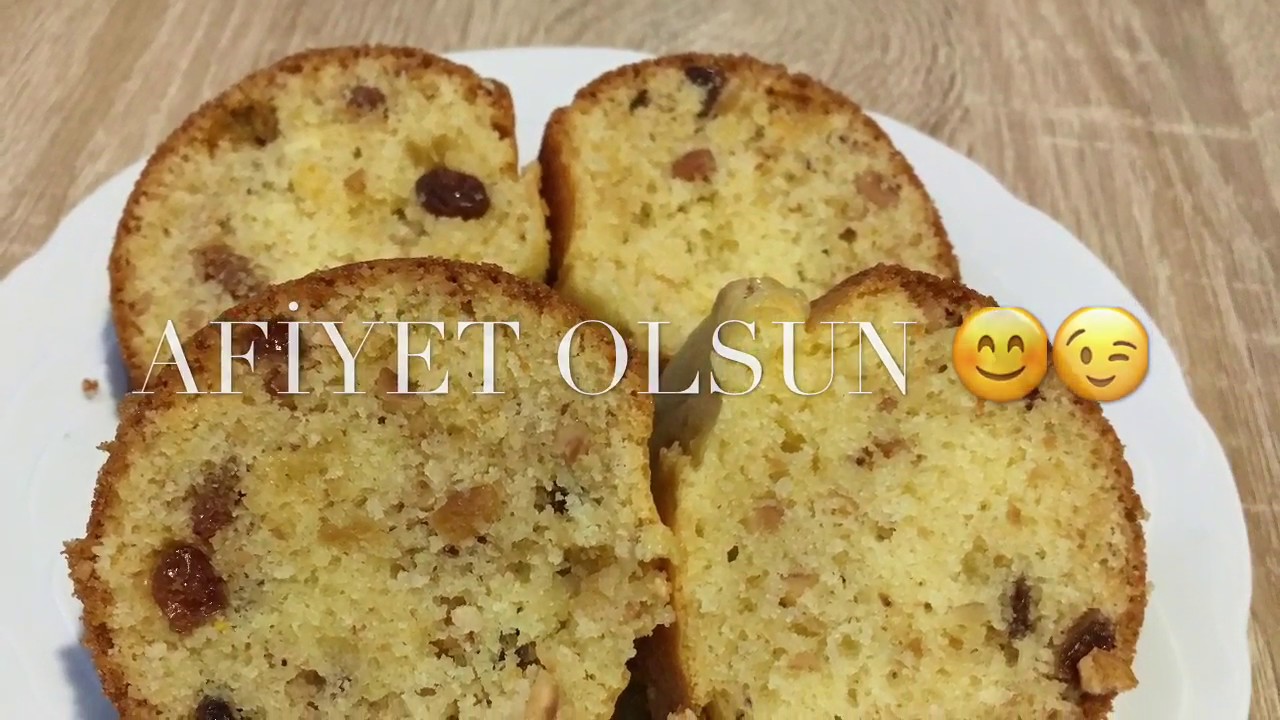 Portakallı Üzümlü Fındıklı Pamuk Kek YouTube
