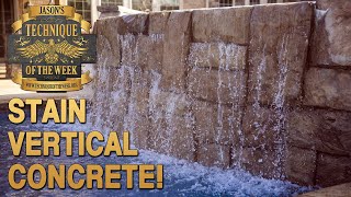 How To Stain Vertical Concrete!