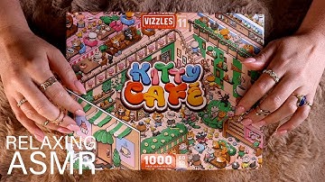 ASMR Unboxing CUTE 😻 Kickstarter Puzzles 🧩 (🎧 soft spoken, tracing, tapping, scratching)